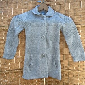 GAP Light Gray Cotton Sweater 5T Dress Coat Cardigan